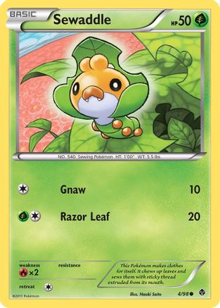 [PKM] Sewaddle (4/98) [Black & White: Emerging Powers]