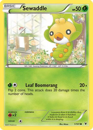 [PKM] Sewaddle (1/101) [Black & White: Noble Victories]