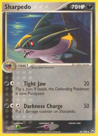 [PKM] Sharpedo (38/108) (Stamped) [EX: Power Keepers]