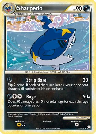 [PKM] Sharpedo (30/102) [HeartGold & SoulSilver: Triumphant]