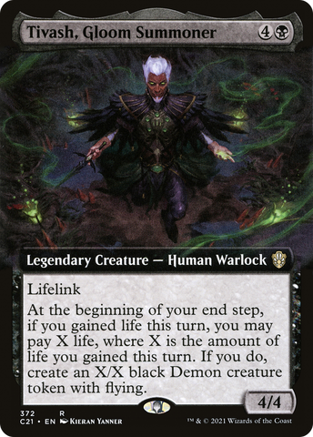 {R} Tivash, Gloom Summoner (Extended Art) [Commander 2021][C21 372]