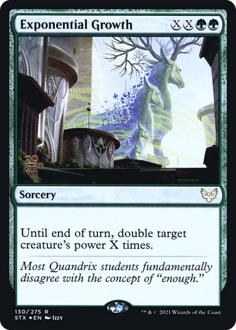 {R} Exponential Growth [Strixhaven: School of Mages Prerelease Promos][PR STX 130]