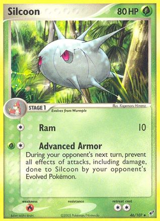 [PKM] Silcoon (46/107) (Stamped) [EX: Deoxys]