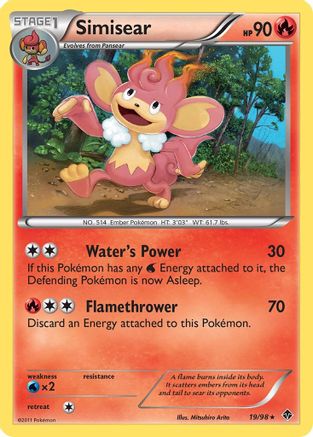 [PKM-R] Simisear (19/98) [Black & White: Emerging Powers]