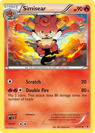[PKM-C] Simisear (17/101) [Black & White: Noble Victories]