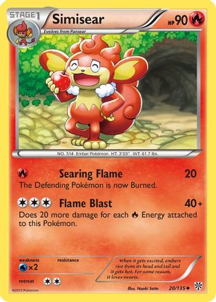 [PKM] Simisear (20/135) [Black & White: Plasma Storm]