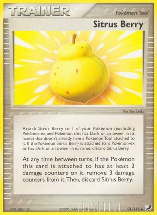 [TR] Sitrus Berry (91/115) (Stamped) [EX: Unseen Forces]