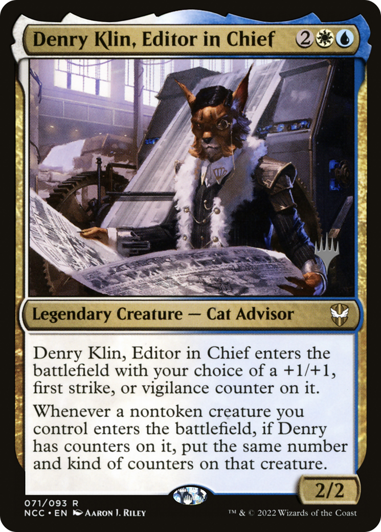{R} Denry Klin, Editor in Chief (Promo Pack) [Streets of New Capenna Commander Promos][PP NCC 071]