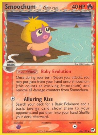 [PKM] Smoochum (64/101) (Delta Species) [EX: Dragon Frontiers]