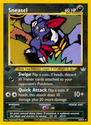 [PKM] Sneasel (24/64) [Neo Revelation 1st Edition]