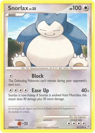 [PKM] Snorlax (37/130) [Diamond & Pearl: Base Set]