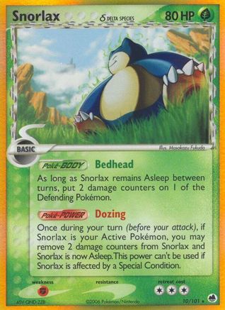 [PKM] Snorlax (10/101) (Delta Species) [EX: Dragon Frontiers]