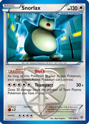 [PKM-R] Snorlax (101/135) [Black & White: Plasma Storm]