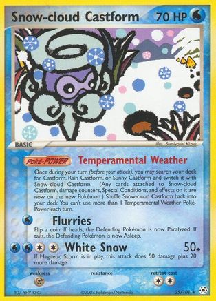 [PKM] Snow-cloud Castform (25/101) [EX: Hidden Legends]