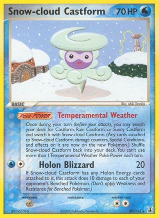 [PKM-R] Snow-cloud Castform (29/113) (Stamped) [EX: Delta Species]