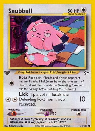 [PKM] Snubbull (74/111) [Neo Genesis 1st Edition]