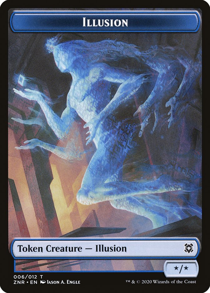 {T} Copy // Illusion Double-sided Token [Zendikar Rising Tokens][TZNR 012]
