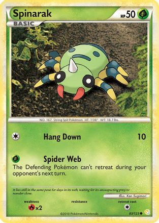 [PKM] Spinarak (83/123) [HeartGold & SoulSilver: Base Set]