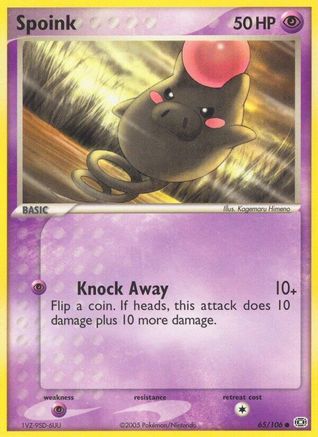 [PKM] Spoink (65/106) (Stamped) [EX: Emerald]