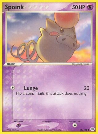 [PKM] Spoink (66/106) (Stamped) [EX: Emerald]