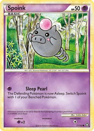 [PKM] Spoink (77/102) [HeartGold & SoulSilver: Triumphant]