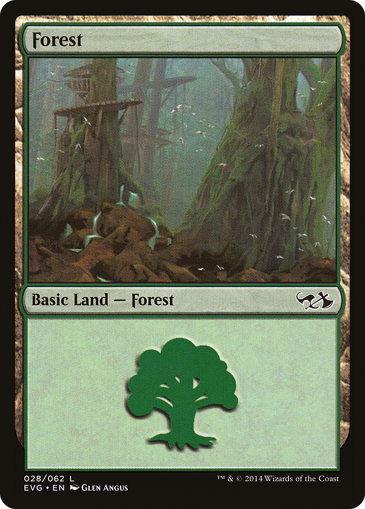 {B}[EVG 028] Forest (28) (Elves vs. Goblins) [Duel Decks Anthology]