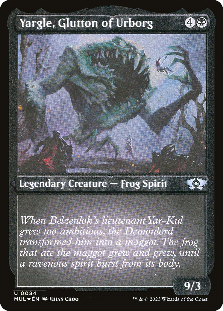 {C} Yargle, Glutton of Urborg (Foil Etched) [Multiverse Legends][MUL 084]