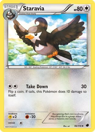 [PKM-C] Staravia (96/116) [Black & White: Plasma Freeze]