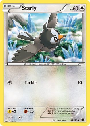 [PKM] Starly (95/116) [Black & White: Plasma Freeze]