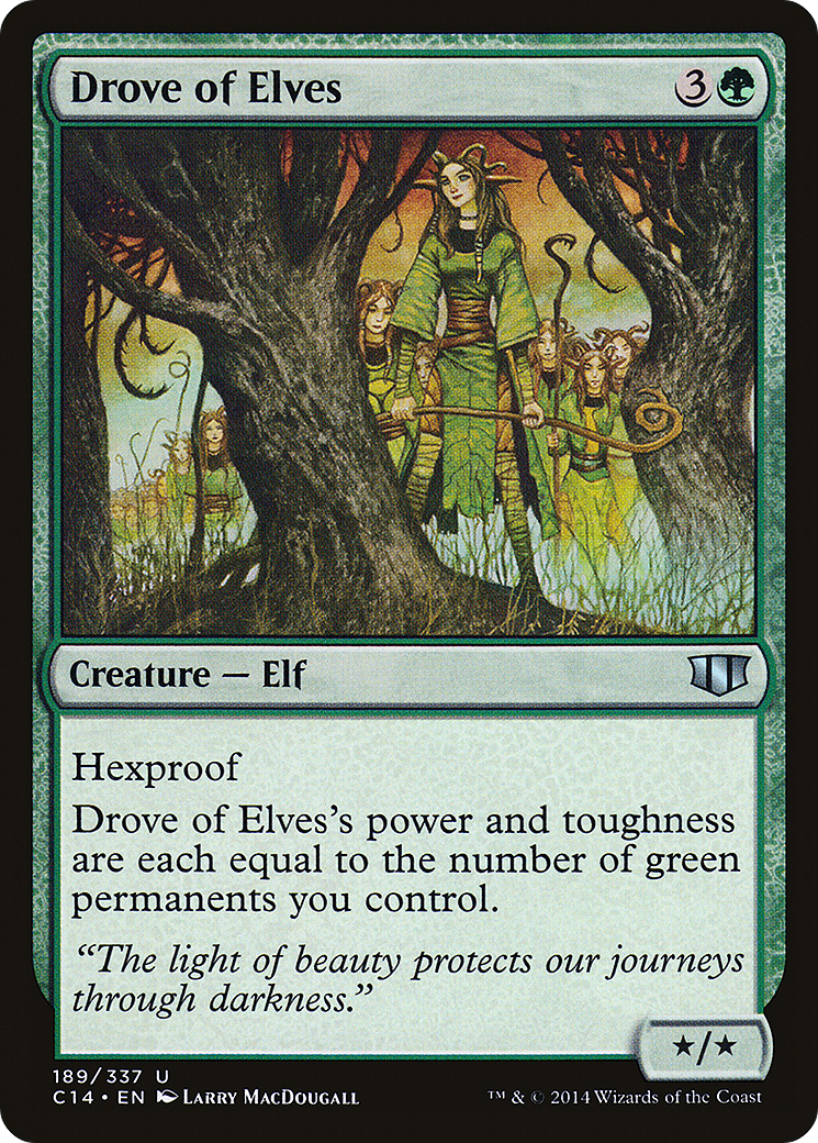 {C} Drove of Elves [Commander 2014][C14 189]
