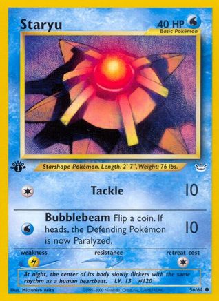 [PKM] Staryu (56/64) [Neo Revelation 1st Edition]