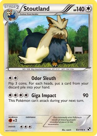 [PKM] Stoutland (83/114) [Black & White: Base Set]