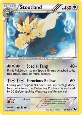 [PKM] Stoutland (88/108) [Black & White: Dark Explorers]