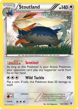 [PKM] Stoutland (122/149) [Black & White: Boundaries Crossed]