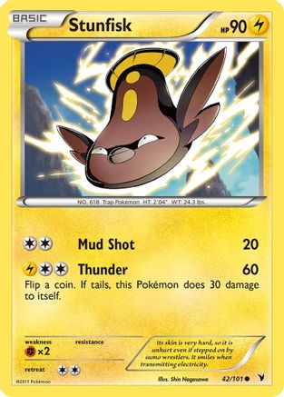 [PKM] Stunfisk (42/101) [Black & White: Noble Victories]