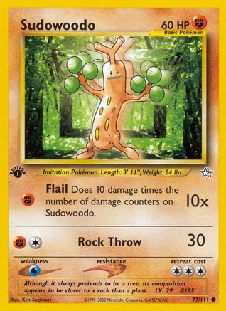 [PKM] Sudowoodo (77/111) [Neo Genesis 1st Edition]