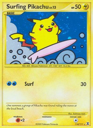 [PKM-R] Surfing Pikachu (114/111) [Platinum: Rising Rivals]