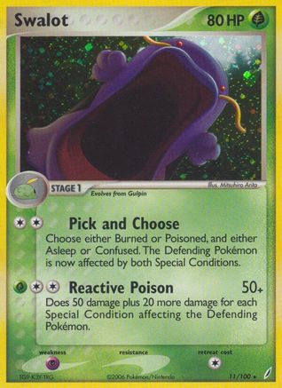 [PKM-R] Swalot (11/100) (Stamped) [EX: Crystal Guardians]