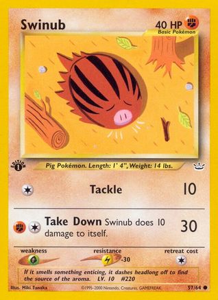 [PKM] Swinub (57/64) [Neo Revelation 1st Edition]