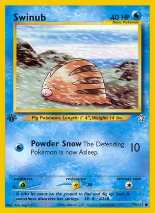 [PKM] Swinub (79/111) [Neo Genesis 1st Edition]