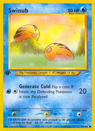 [PKM] Swinub (84/105) [Neo Destiny 1st Edition]