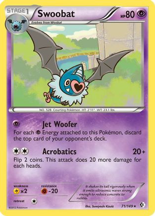 [PKM] Swoobat (71/149) [Black & White: Boundaries Crossed]
