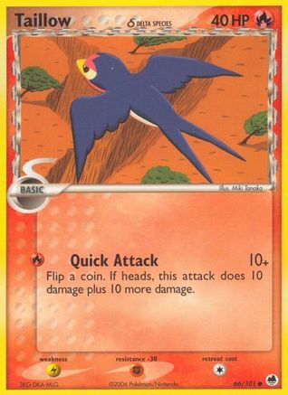 [PKM-C] Taillow (66/101) (Delta Species) [EX: Dragon Frontiers]