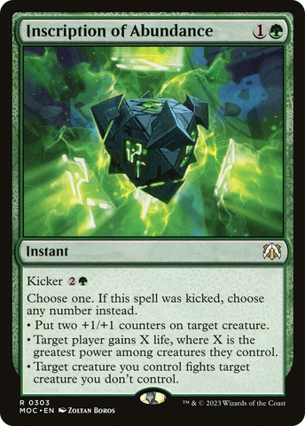 {R} Inscription of Abundance [March of the Machine Commander][MOC 303]