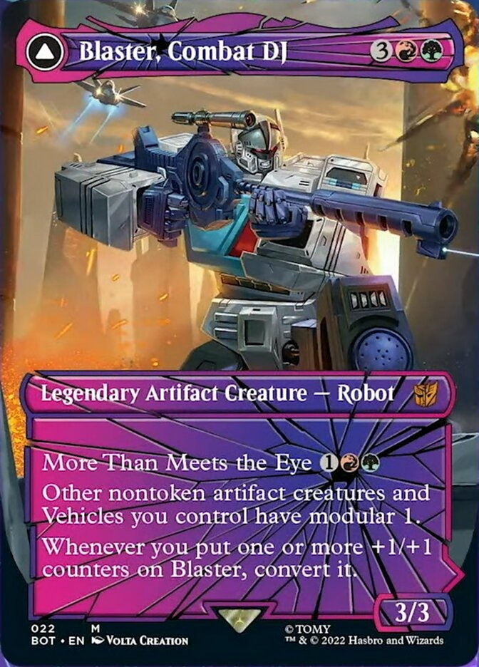 {R} Blaster, Combat DJ // Blaster, Morale Booster (Shattered Glass) [Transformers][BOT 022]