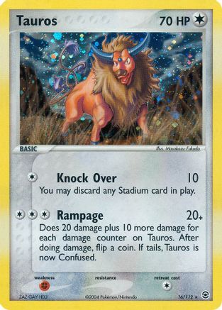 [PKM-R] Tauros (16/112) [EX: FireRed & LeafGreen]