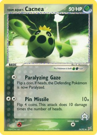 [PKM] Team Aqua's Cacnea (24/95) [EX: Team Magma vs Team Aqua]
