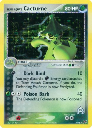 [PKM-R] Team Aqua's Cacturne (1/95) [EX: Team Magma vs Team Aqua]