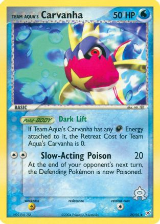 [PKM-C] Team Aqua's Carvanha (25/95) [EX: Team Magma vs Team Aqua]
