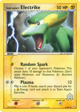 [PKM] Team Aqua's Electrike (27/95) [EX: Team Magma vs Team Aqua]